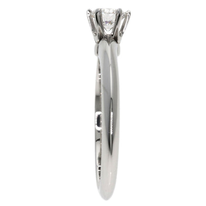 TIFFANY&Co. Solitaire Knife Edge Diamond Ring Platinum PT950 Ladies [Used]