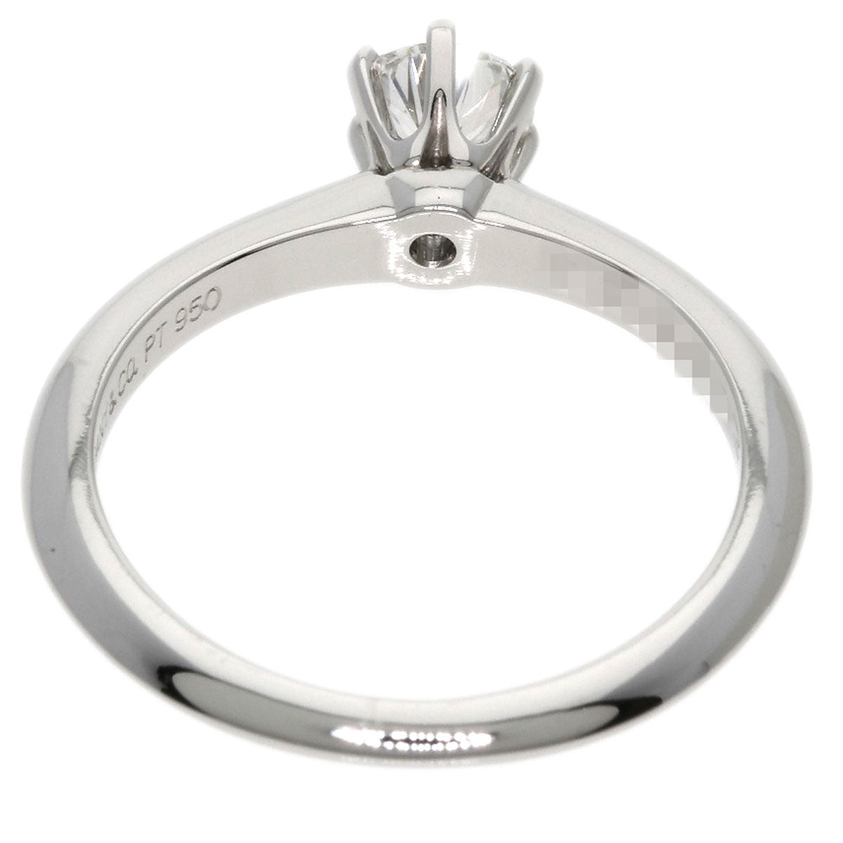 TIFFANY&Co. Solitaire Knife Edge Diamond Ring Platinum PT950 Ladies [Used]