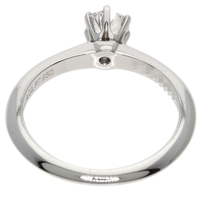 TIFFANY&Co. Solitaire Knife Edge Diamond Ring Platinum PT950 Ladies [Used]