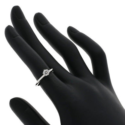 TIFFANY&Co. Solitaire Knife Edge Diamond Ring Platinum PT950 Ladies [Used]