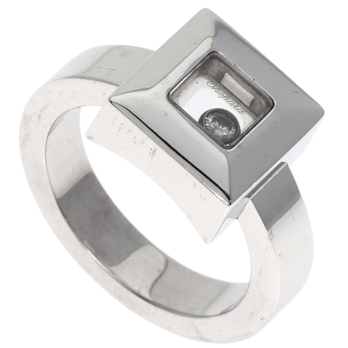 Chopard Happy diamond 1P Diamond Ring K18 White Gold Ladies [Used]