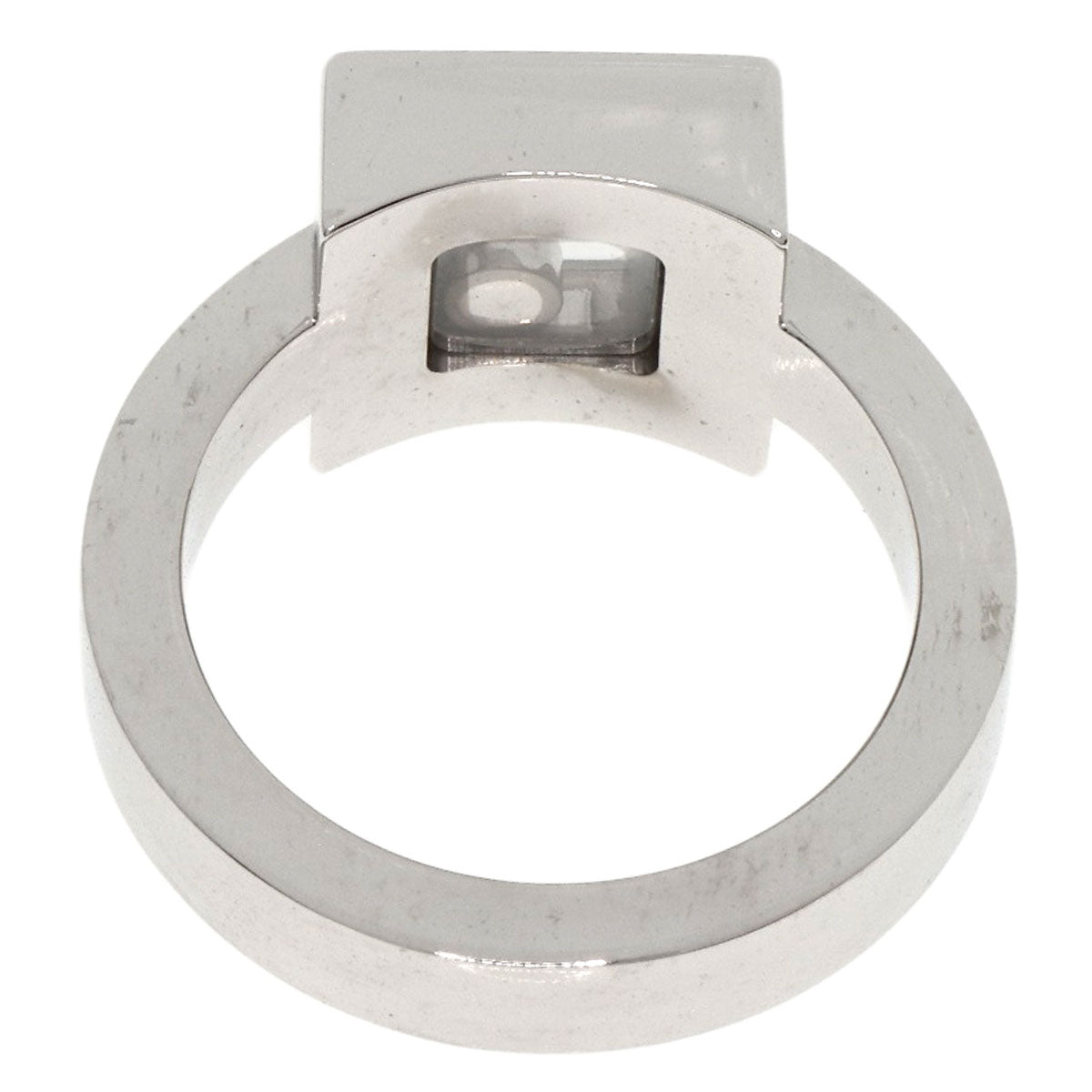 Chopard Happy diamond 1P Diamond Ring K18 White Gold Ladies [Used]