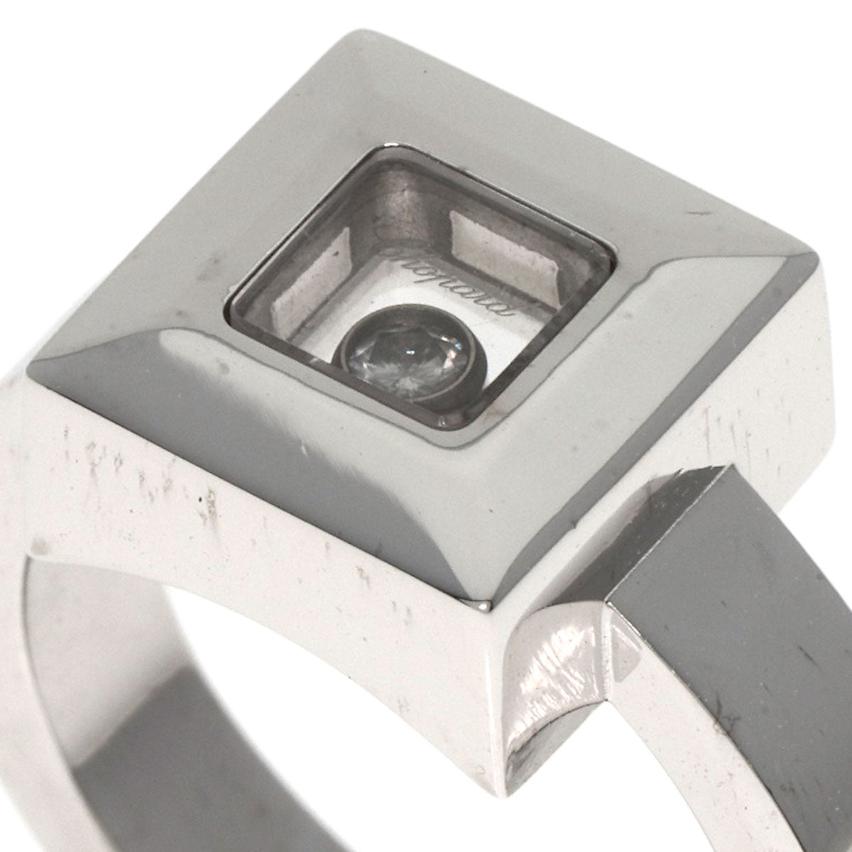 Chopard Happy diamond 1P Diamond Ring K18 White Gold Ladies [Used]