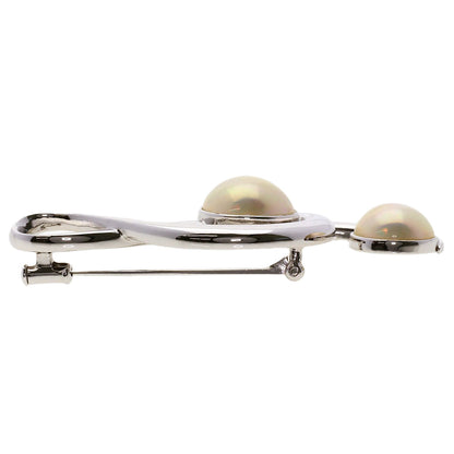 TASAKI   Brooch Mabe pearl Pearl treble clef Silver Ladies