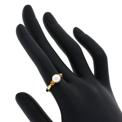TASAKI Akoya Pearl Pearl Citrin Ring K18 Yellow Gold Ladies [Used]