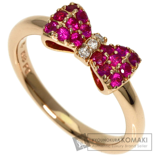 Ponte Vecchio   Ring Ribbon Pink Sapphire Diamond K18 Pink Gold Ladies