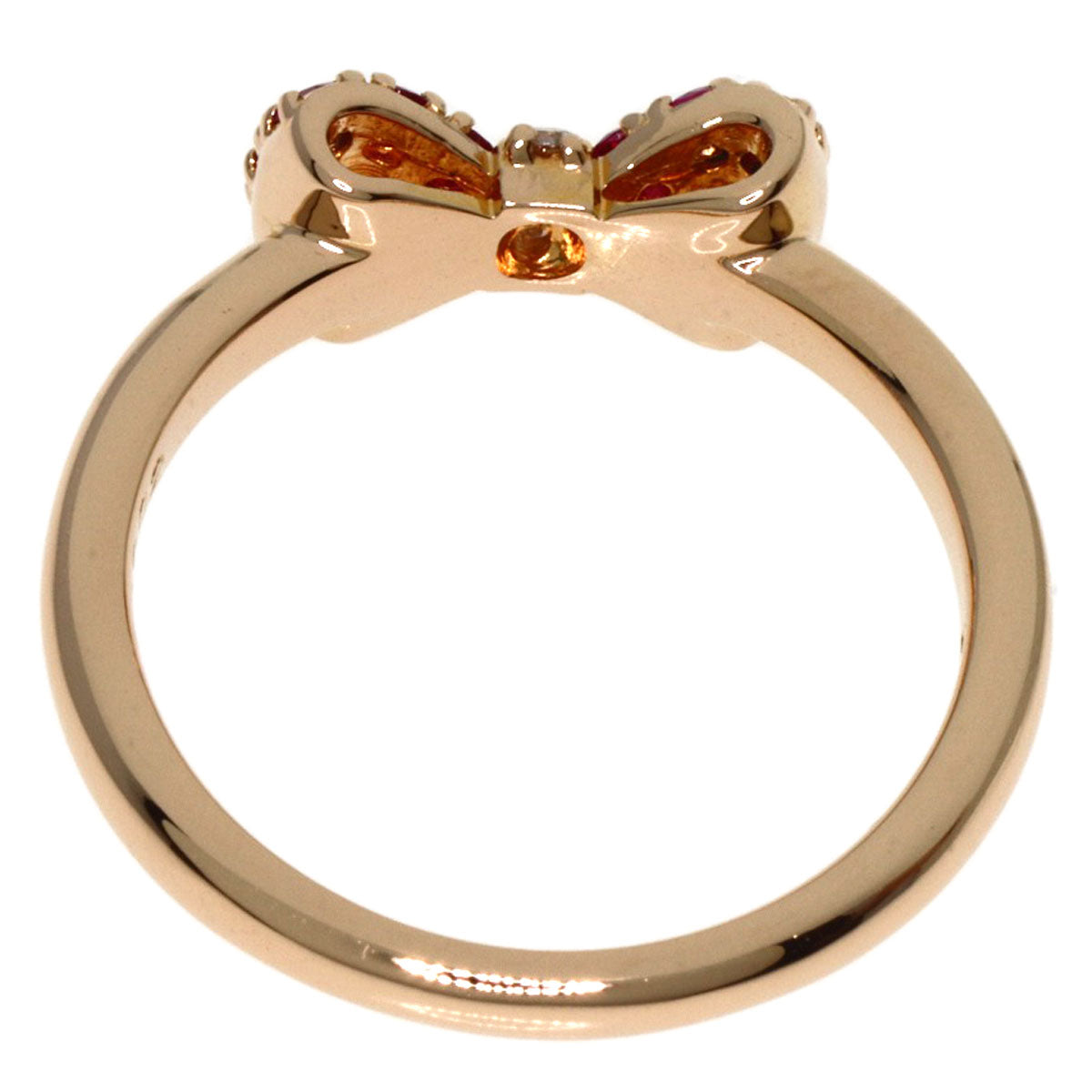 Ponte Vecchio   Ring Ribbon Pink Sapphire Diamond K18 Pink Gold Ladies