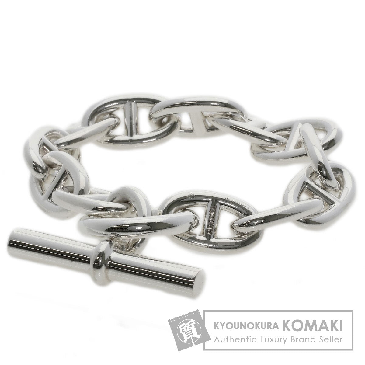 HERMES   Bracelet Shane Dunkle GM Silver Ladies