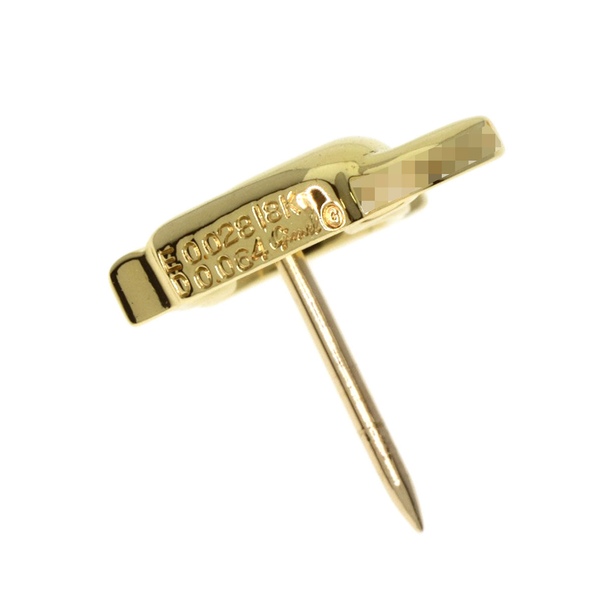 Gimel Dog Motif Diamond Emerald Pin Brooch Brooch K18 Yellow Gold Ladies [Used]