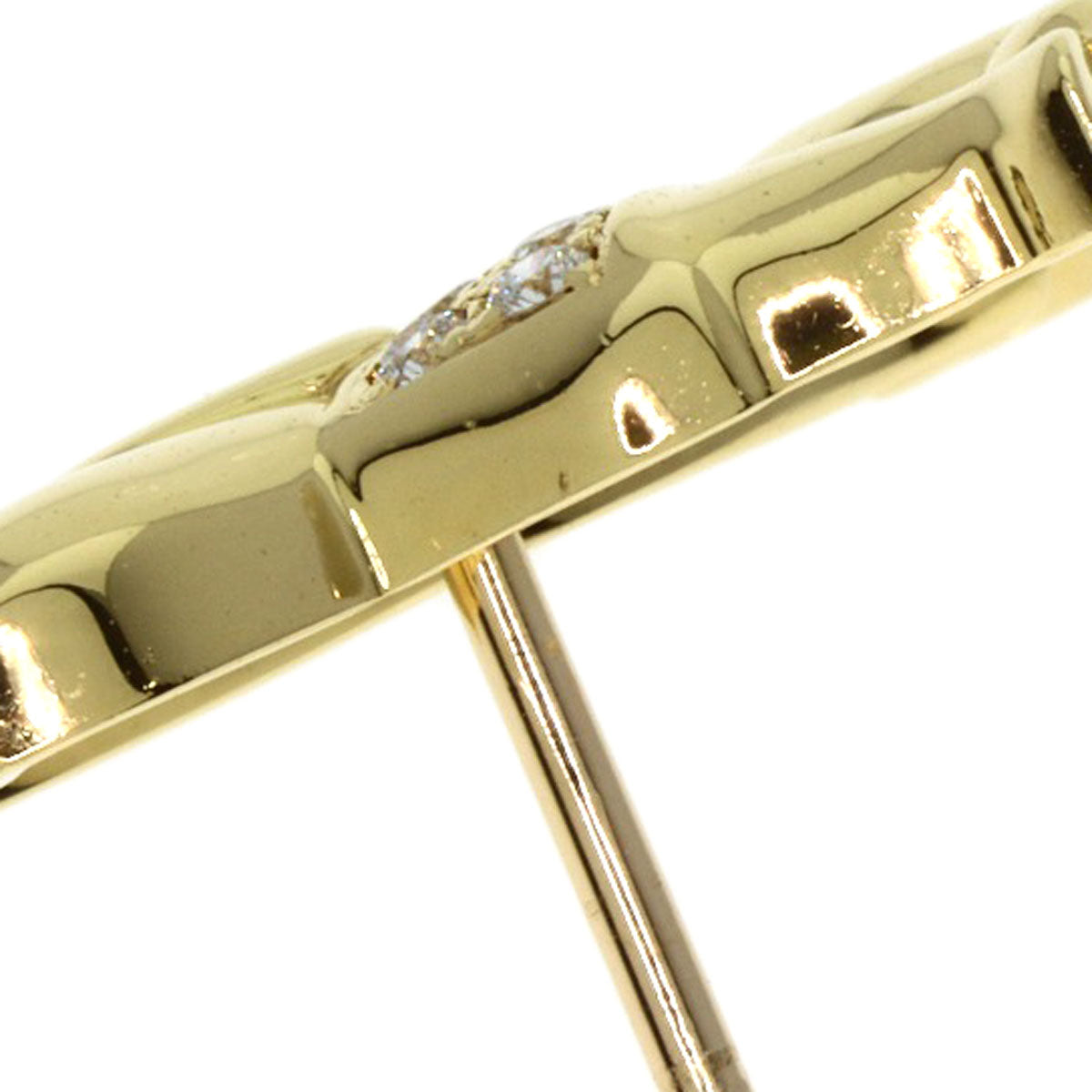 Gimel Dog Motif Diamond Emerald Pin Brooch Brooch K18 Yellow Gold Ladies [Used]