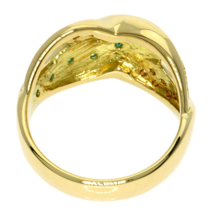 0.33ct Paraiba tourmaline Diamond Ring K18 Yellow Gold  7g　Ladies