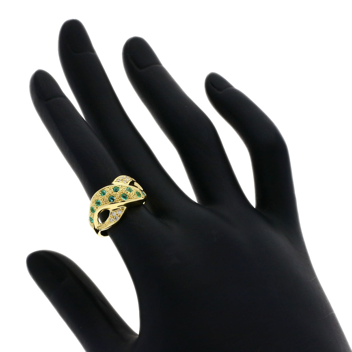 0.33ct Paraiba tourmaline Diamond Ring K18 Yellow Gold  7g　Ladies