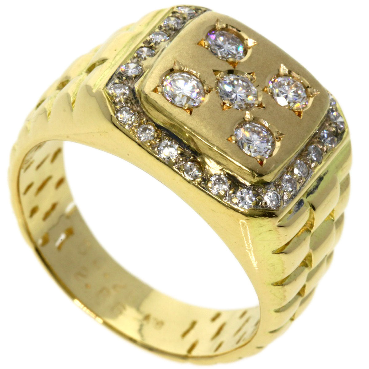 0.28ct Diamond Ring K18 Yellow Gold  11.72g　Ladies