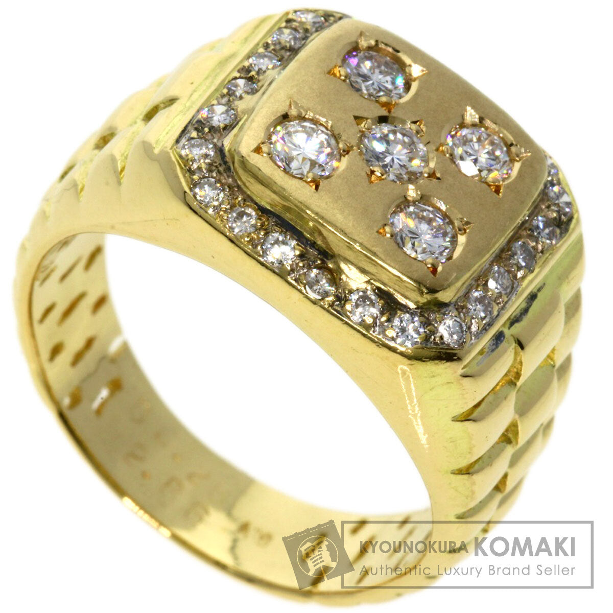0.28ct Diamond Ring K18 Yellow Gold  11.72g　Ladies