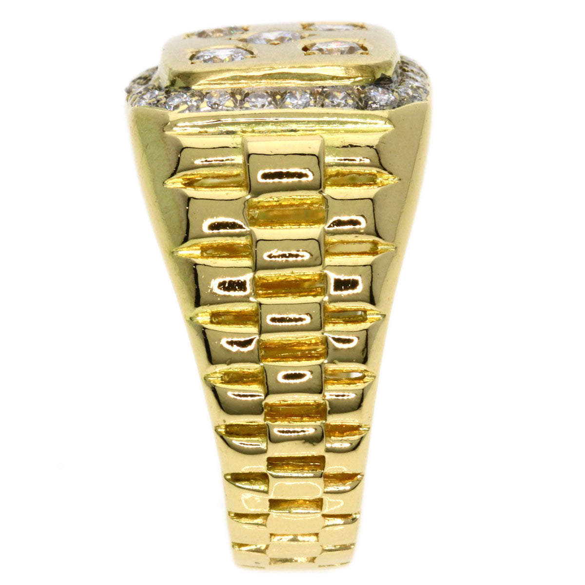 0.28ct Diamond Ring K18 Yellow Gold  11.72g　Ladies