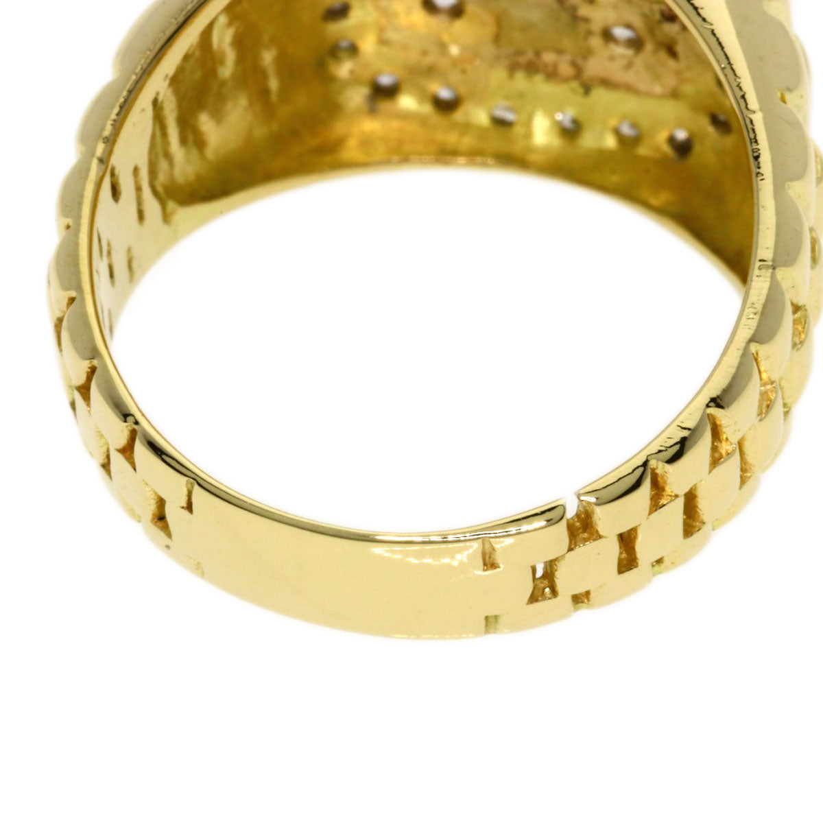 0.28ct Diamond Ring K18 Yellow Gold  11.72g　Ladies