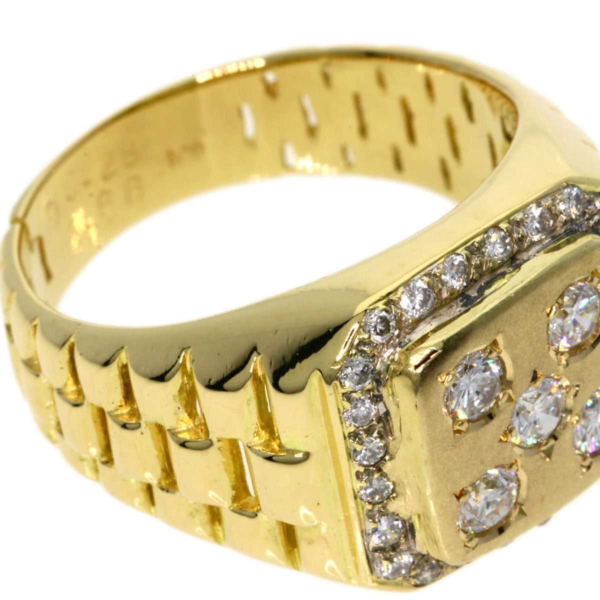 0.28ct Diamond Ring K18 Yellow Gold  11.72g　Ladies