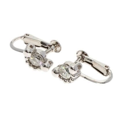0.332ct Diamond Earring K14 White Gold PT900 4.5g　Ladies
