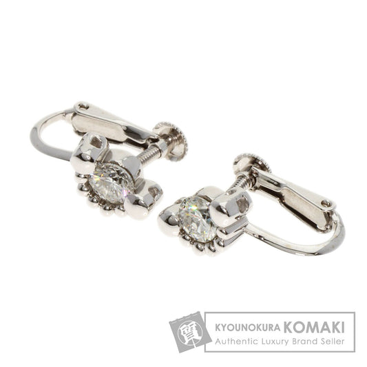 0.332ct Diamond Earring K14 White Gold PT900 4.5g　Ladies