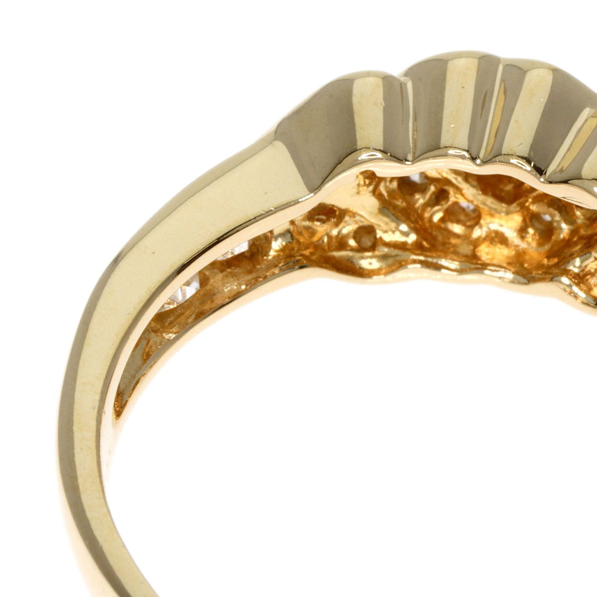 0.441ct Diamond Ring K18 Yellow Gold  3.7g　Ladies