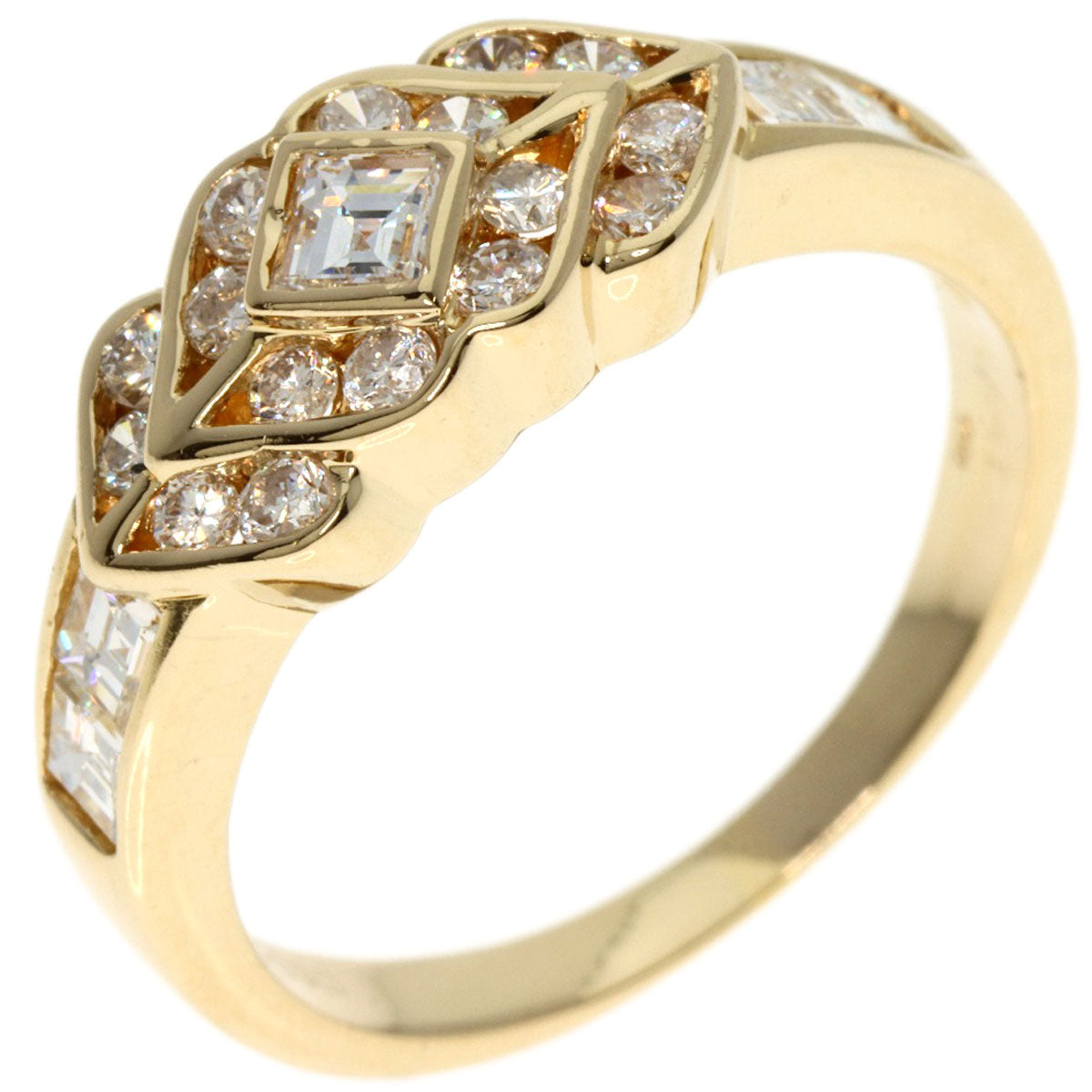 0.441ct Diamond Ring K18 Yellow Gold  3.7g　Ladies
