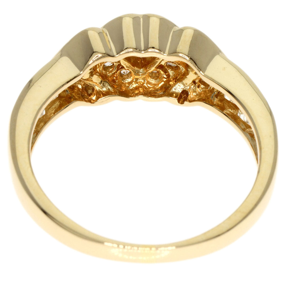 0.441ct Diamond Ring K18 Yellow Gold  3.7g　Ladies