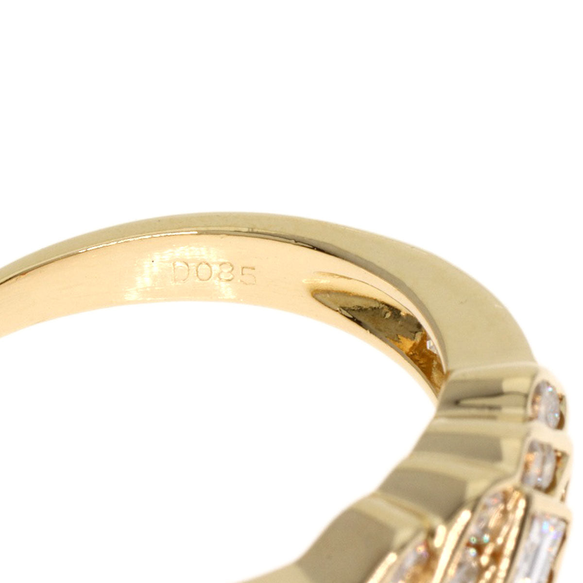 0.441ct Diamond Ring K18 Yellow Gold  3.7g　Ladies