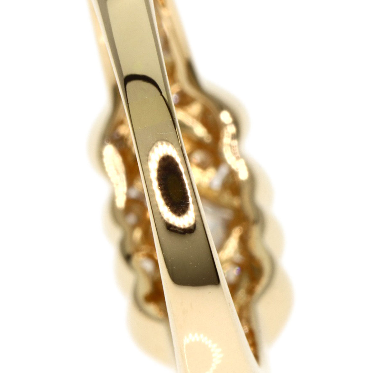 0.441ct Diamond Ring K18 Yellow Gold  3.7g　Ladies
