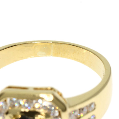 1ct Sapphire Diamond Ring K18 Yellow Gold  5.8g　Ladies