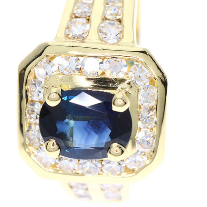 1ct Sapphire Diamond Ring K18 Yellow Gold  5.8g　Ladies