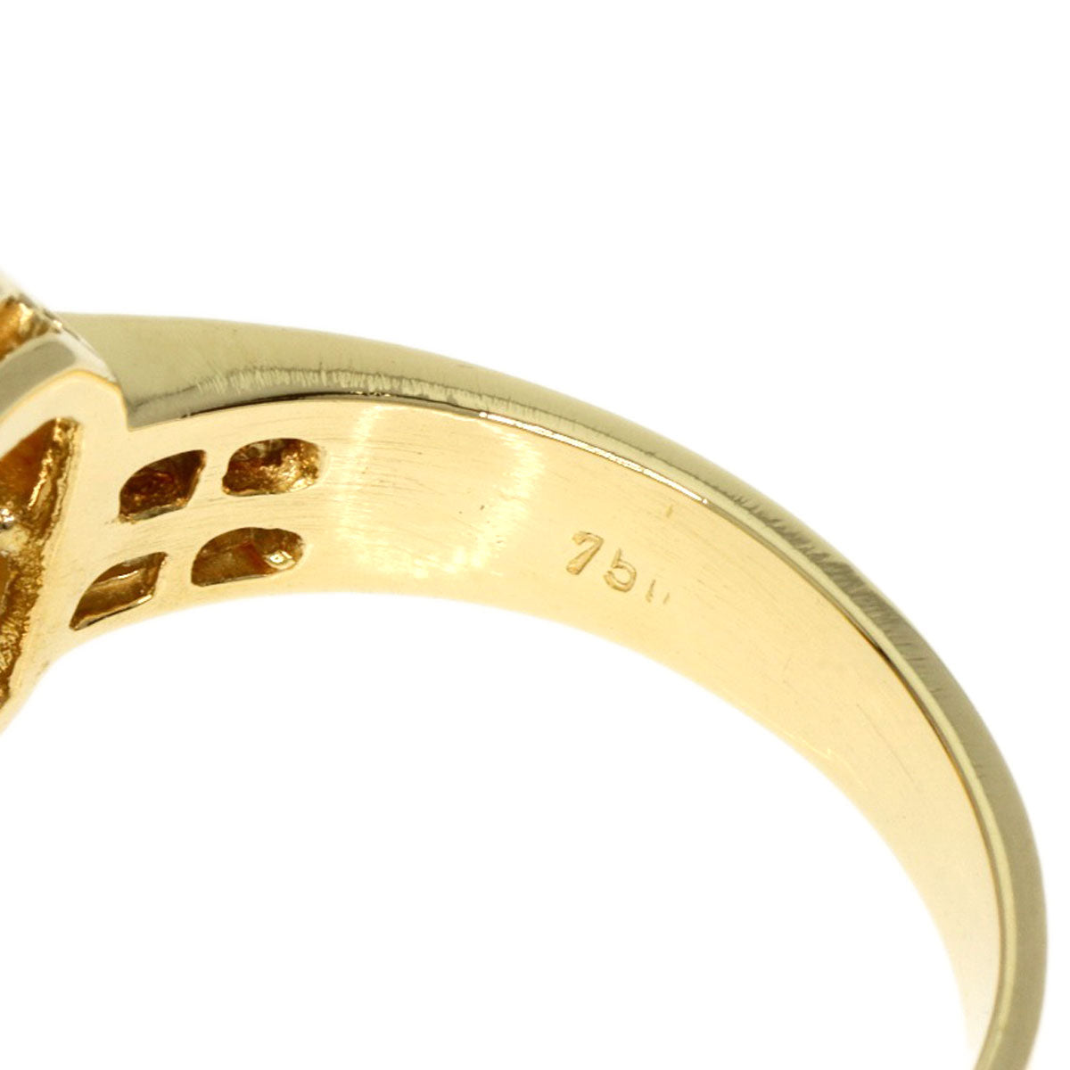1ct Sapphire Diamond Ring K18 Yellow Gold  5.8g　Ladies