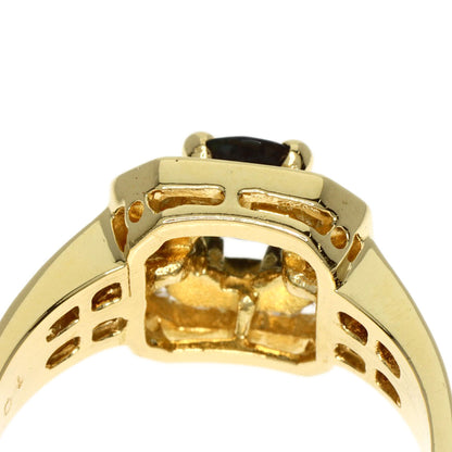 1ct Sapphire Diamond Ring K18 Yellow Gold  5.8g　Ladies
