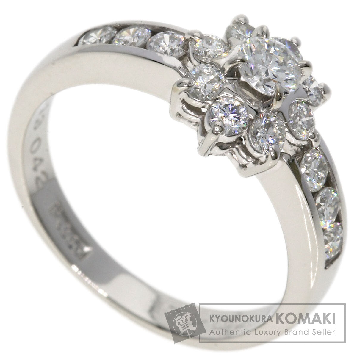 0.13ct Diamond Ring Platinum PT900  3.7g　Ladies