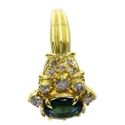 0.88ct Tourmaline Diamond Ring K18 Yellow Gold  4.5g　Ladies