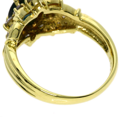 0.88ct Tourmaline Diamond Ring K18 Yellow Gold  4.5g　Ladies