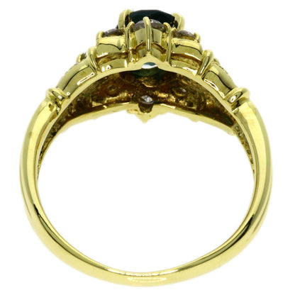 0.88ct Tourmaline Diamond Ring K18 Yellow Gold  4.5g　Ladies