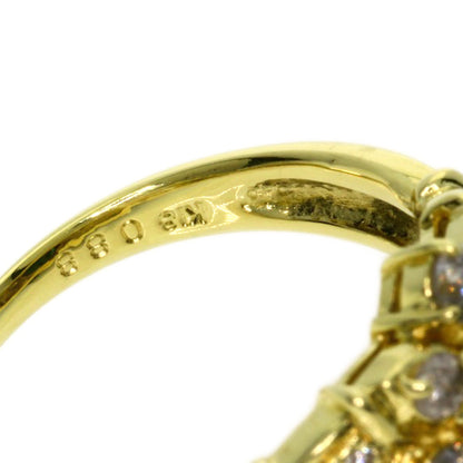 0.88ct Tourmaline Diamond Ring K18 Yellow Gold  4.5g　Ladies