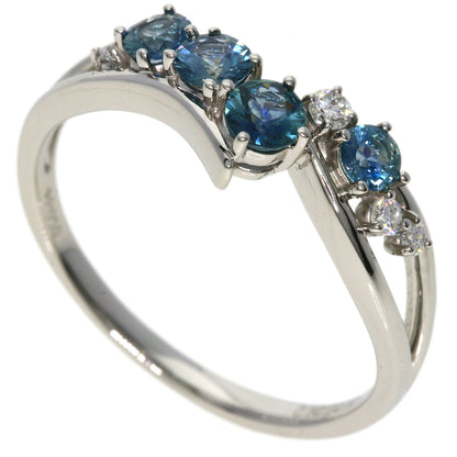 0.8ct Tourmaline Diamond Ring Platinum PT950  5.4g　Ladies