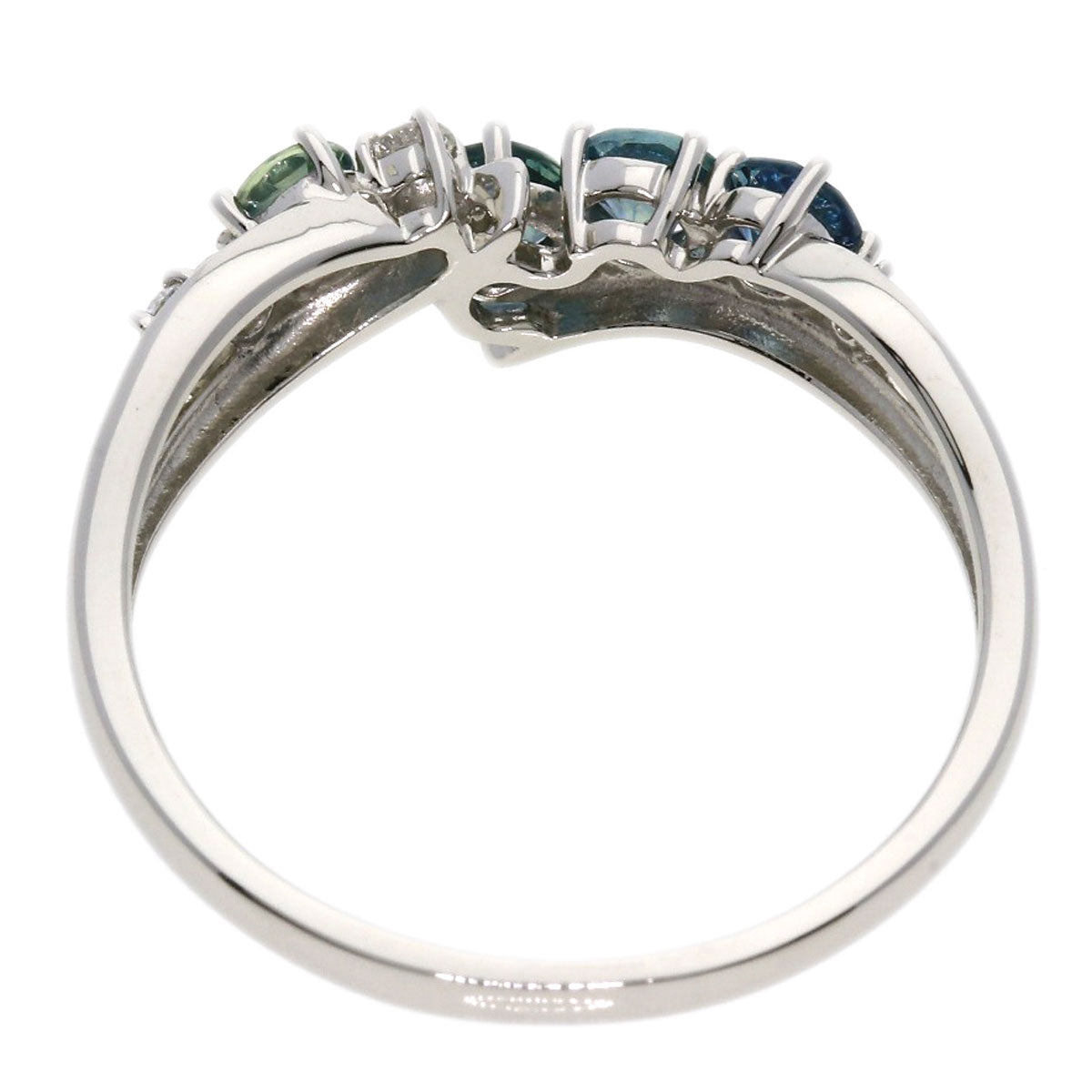 0.8ct Tourmaline Diamond Ring Platinum PT950  5.4g　Ladies