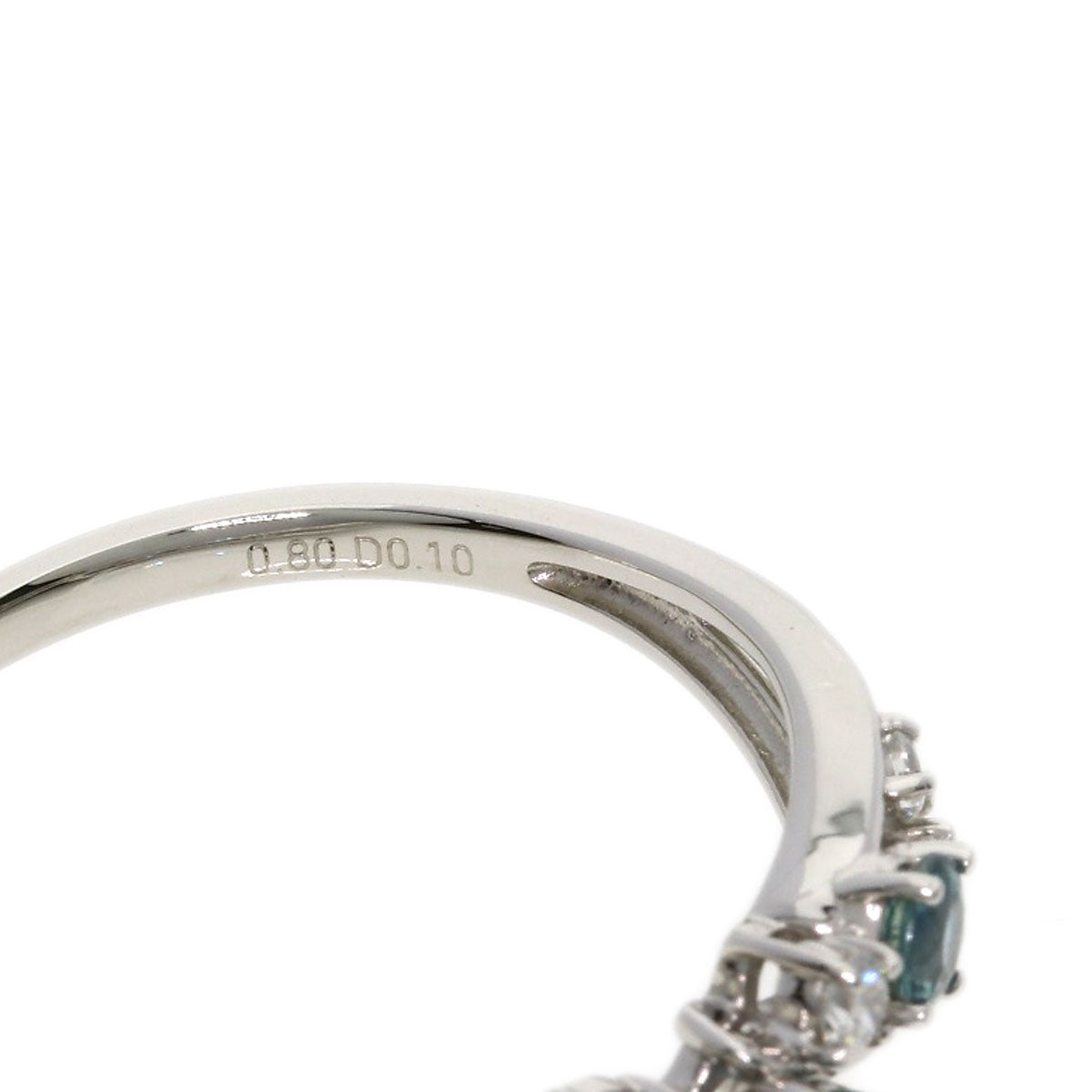 0.8ct Tourmaline Diamond Ring Platinum PT950  5.4g　Ladies