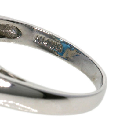 Blue Topaz Ring K14 White Gold  5.9g　Ladies