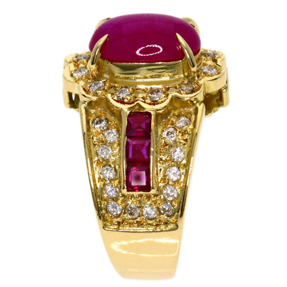 2.26ct Ruby Diamond Ring K18 Yellow Gold  9.4g　Ladies