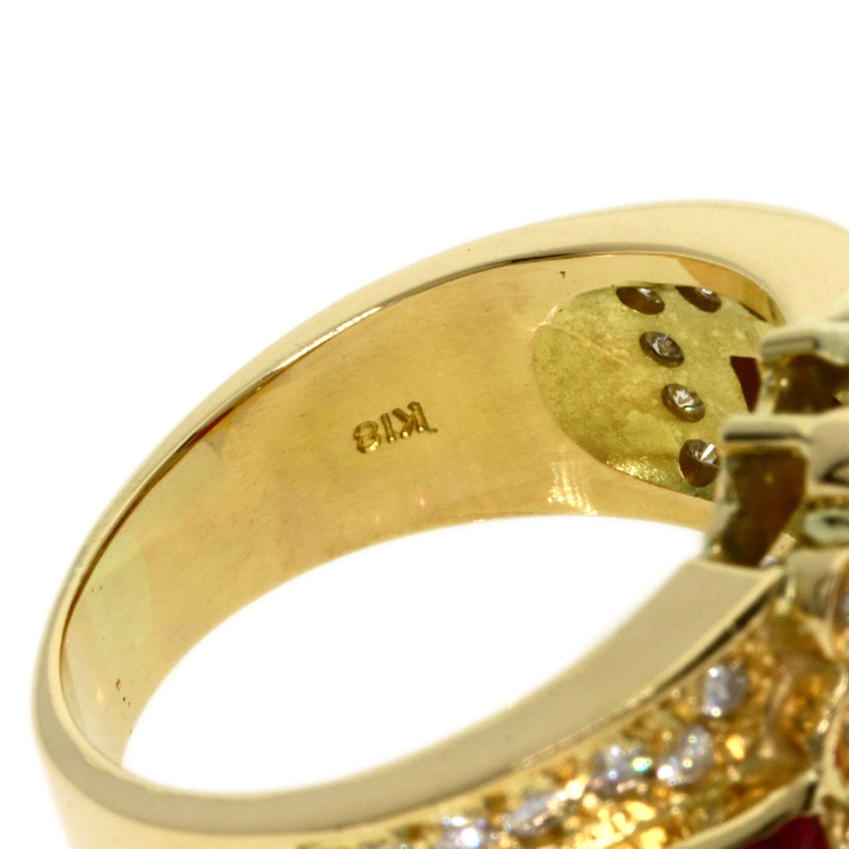 2.26ct Ruby Diamond Ring K18 Yellow Gold  9.4g　Ladies