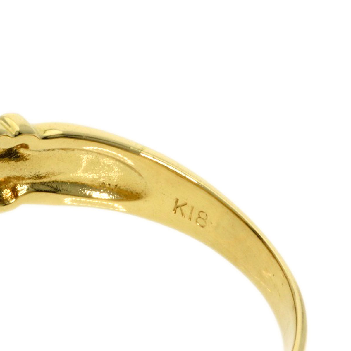 0.97ct Sapphire Diamond Ring K18 Yellow Gold  4.8g　Ladies