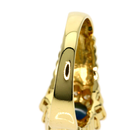 0.97ct Sapphire Diamond Ring K18 Yellow Gold  4.8g　Ladies