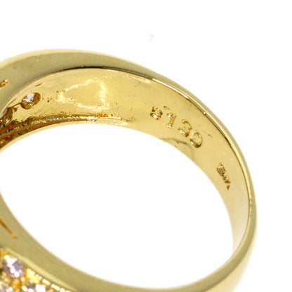 1.3ct Sapphire Diamond Ring K18 Yellow Gold  7.4g　Ladies