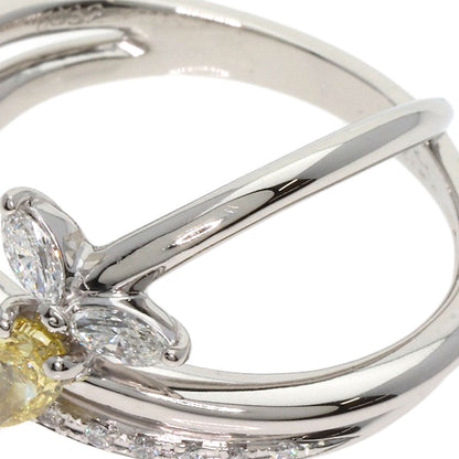 0.413ct Yellow diamond Ring Platinum PT900  11.46g　Ladies