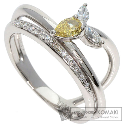 0.413ct Yellow diamond Ring Platinum PT900  11.46g　Ladies