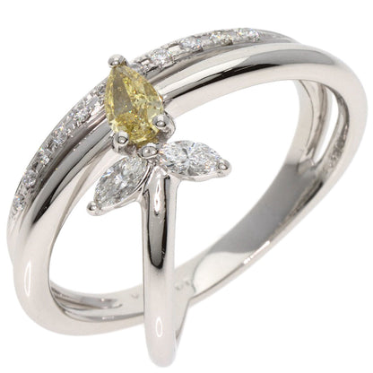 0.413ct Yellow diamond Ring Platinum PT900  11.46g　Ladies