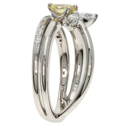 0.413ct Yellow diamond Ring Platinum PT900  11.46g　Ladies